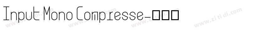 Input Mono Compresse字体转换